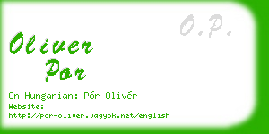 oliver por business card