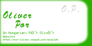 oliver por business card